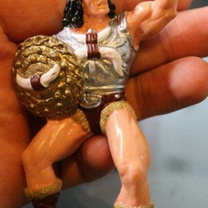 Toy CONAN Arnold Schwarzenegger PVC Figure 5" Tall Hard Rubber 1984 FIGURINE